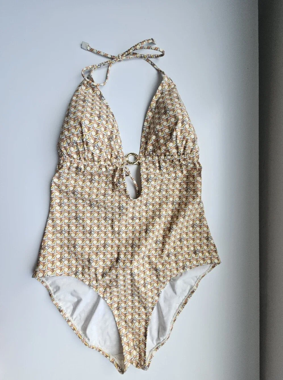 Tory Burch Logo Printed Ring One-Piece Swimsuit